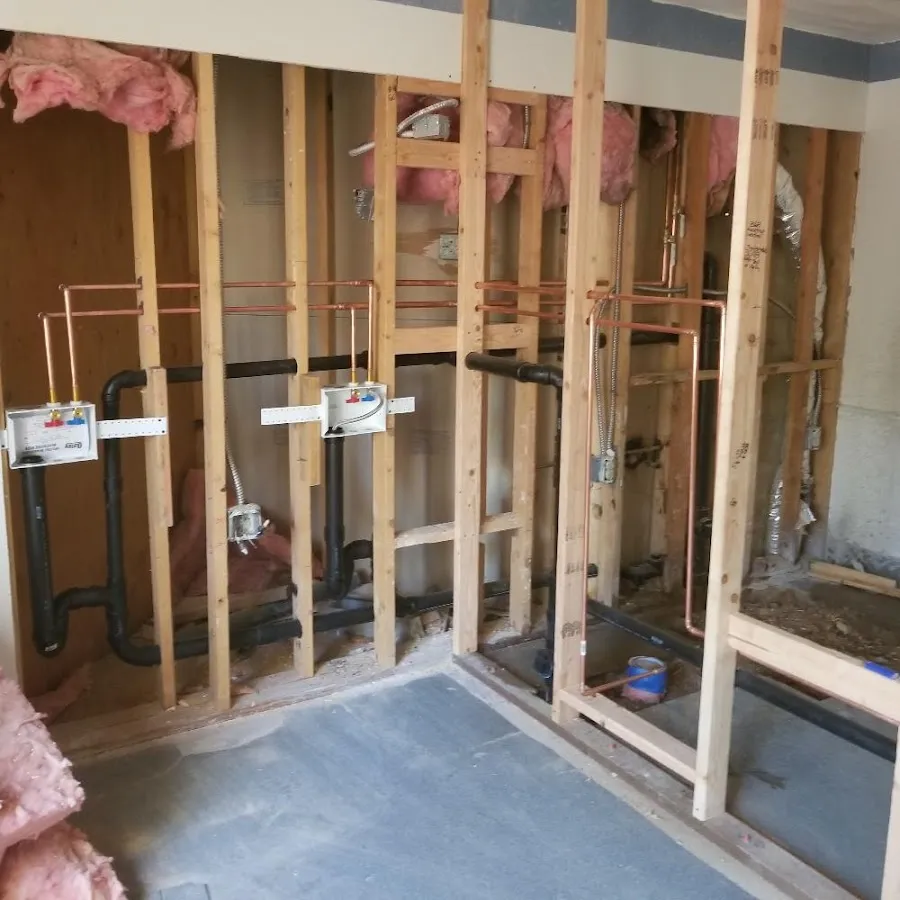 Copper pipe rough-in and plumbing installation in Prairie Ridge